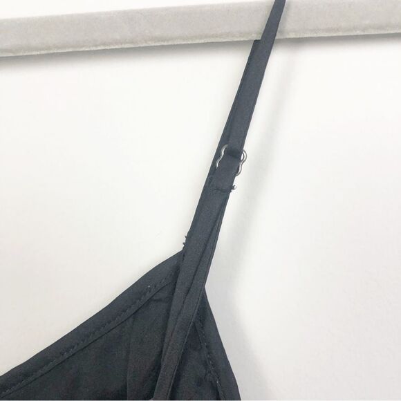 THEORY | 100% Silk Black V-Neck Maxi Slip Dress Adjustable Straps Women’s Size 2 - Picture 7 of 8